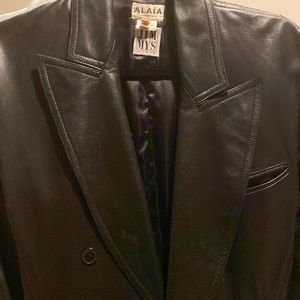 Super vintage Azzedine Alaia leather trench INSANE!!!!!!